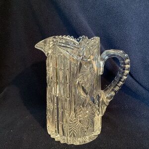 Elegant Clear Cut Crystal Pitcher Libbey